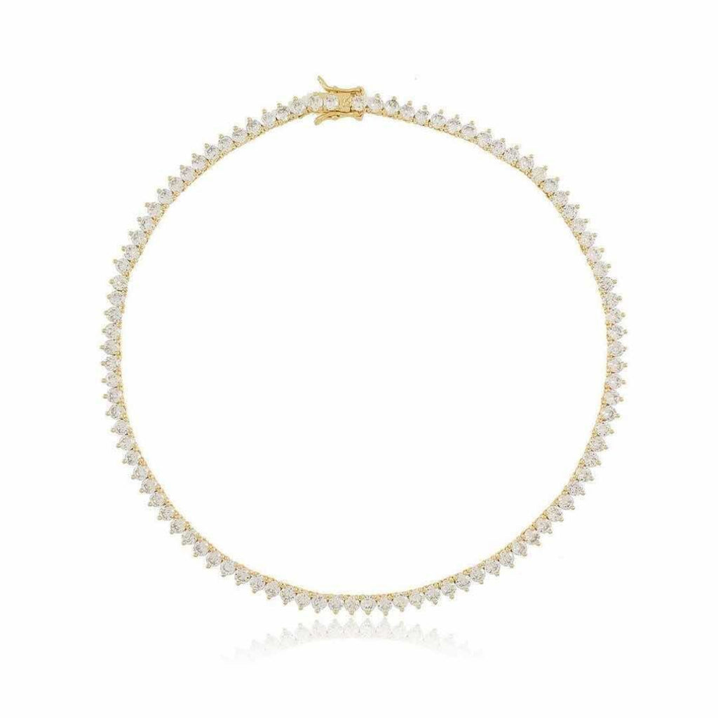 Colar Riviera Cristal Ouro