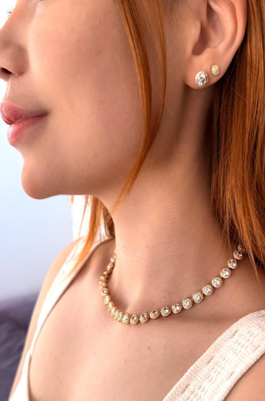 Colar Riviera Moissanite Ouro