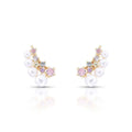 Brinco Ear Cuff Delicado Belle Pérola Shell e Zircônias Candy
