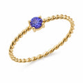 Anel Tanzanita Ouro 18k