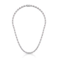 Colar Riviera Duo Pérolas Shell e Zircônias 4mm Quatro Garras