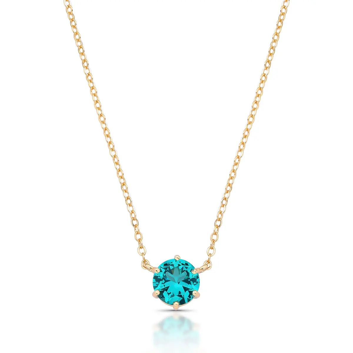 Colar Ponto de Luz com Zircônia Banho Ouro 18k