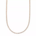 Colar Riviera 3mm Três Garras 43cm Banho Ouro 18k