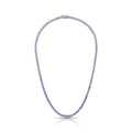 Colar Riviera Violeta - 3mm Três Garras 43cm Banho Ouro 18k